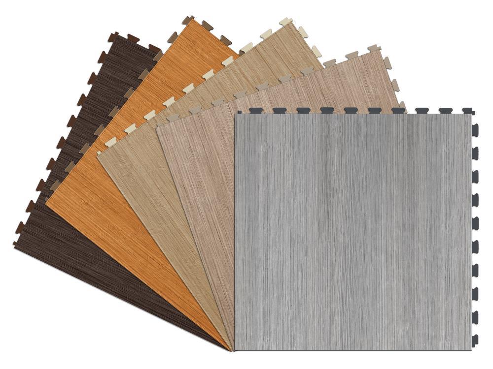 Perfection Floor Tile Sample – Classic Wood Collection Maple/Satin Water-Resistant Wood-Look Interlocking Vinyl Tile