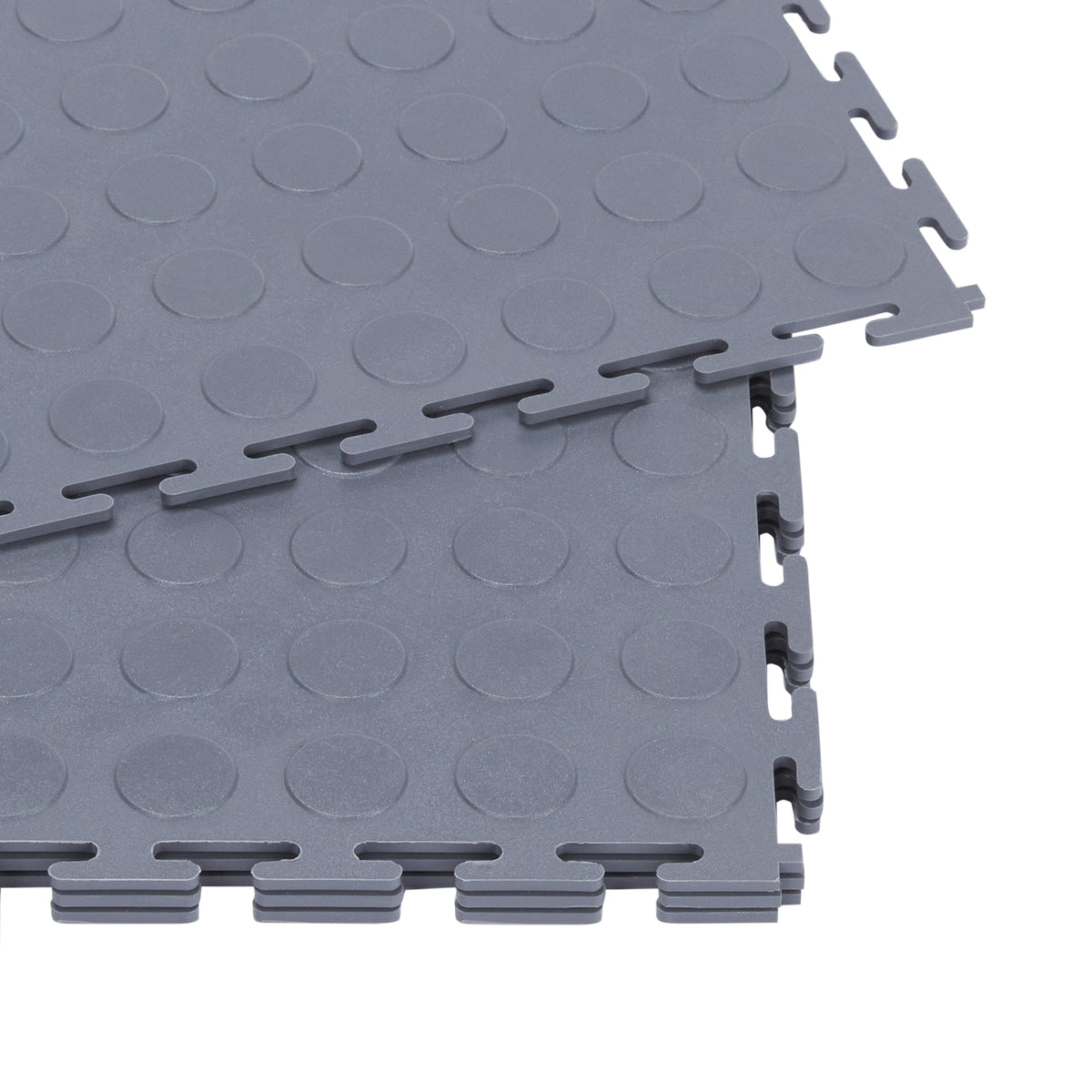 Blue Hawk 20.5-in x 20.5-in Dark Gray Coin PVC Interlocking Tile Multipurpose Flooring