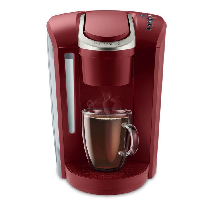 K-Select Vintage Red Single Serve Coffee Maker with Automatic Shut-Off