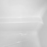 Ella Standard 60 in. x 33 in. x 77 in. 1-Piece Low Threshold Shower Stall in Biscuit with Left-Hand Seat and Right Drain