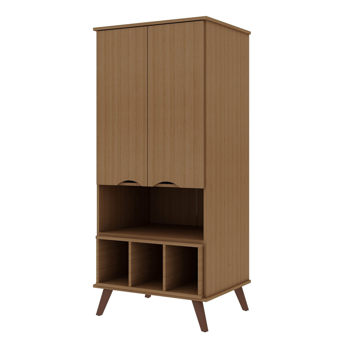 Manhattan Comfort Hampton Black 6-Shelf Office Cabinet
