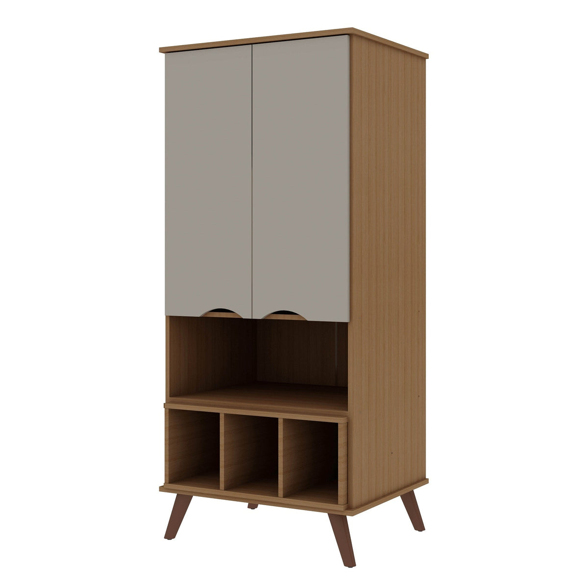 Manhattan Comfort Hampton Maple Cream 6-Shelf Office Cabinet
