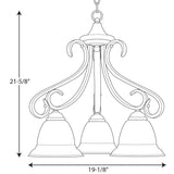 Progress Lighting Torino 3-Light Brushed Nickel Transitional Chandelier