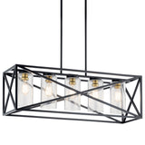 Kichler Moorgate 5-Light Black Farmhouse Cage Chandelier