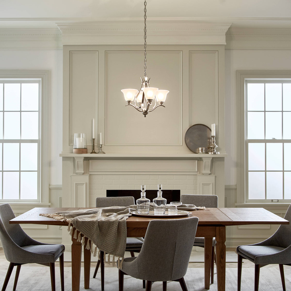 Kichler Dover 5-Light Brushed Nickel Transitional Chandelier