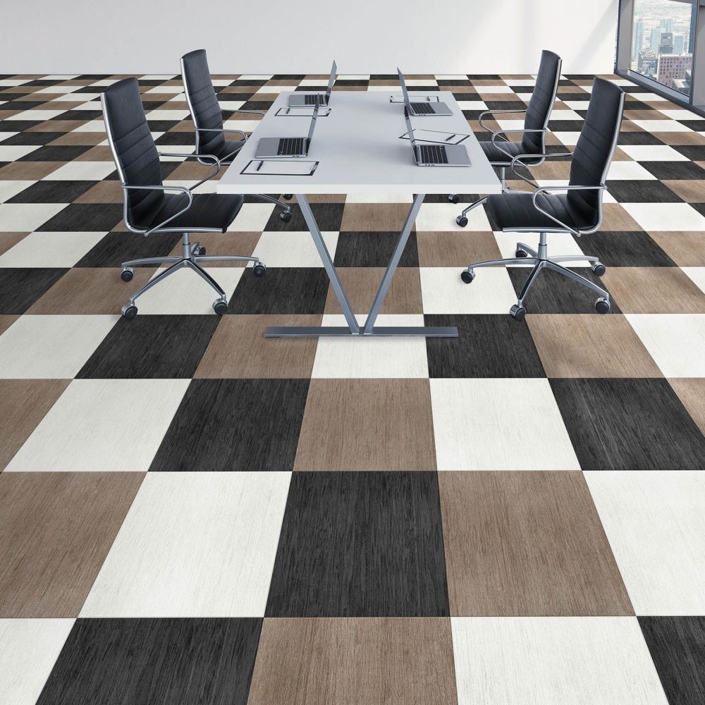 Perfection Floor Tile Deadwood Collection Barnwood/Satin 20-in x 20-in Water-Resistant Interlocking Luxury Vinyl Tile Flooring, 16.7-sq ft Carton