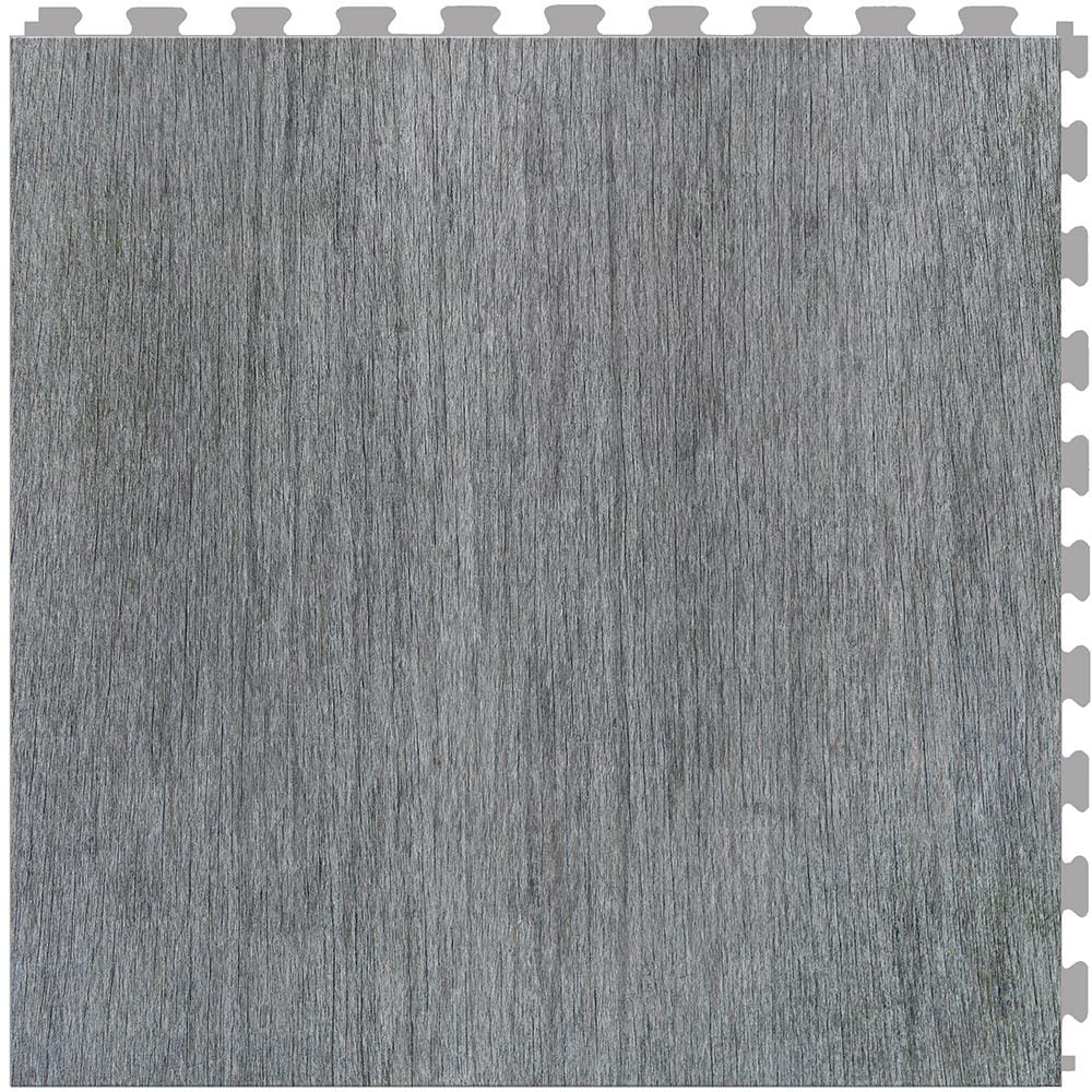 Perfection Floor Tile Deadwood Collection Barnwood/Satin 20-in x 20-in Water-Resistant Interlocking Luxury Vinyl Tile Flooring, 16.7-sq ft Carton