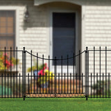 YARDLINK Empire 3-ft W Powder-coated Steel Decorative Metal Pressed-point No Dig Decorative Walk-thru Fence Gate