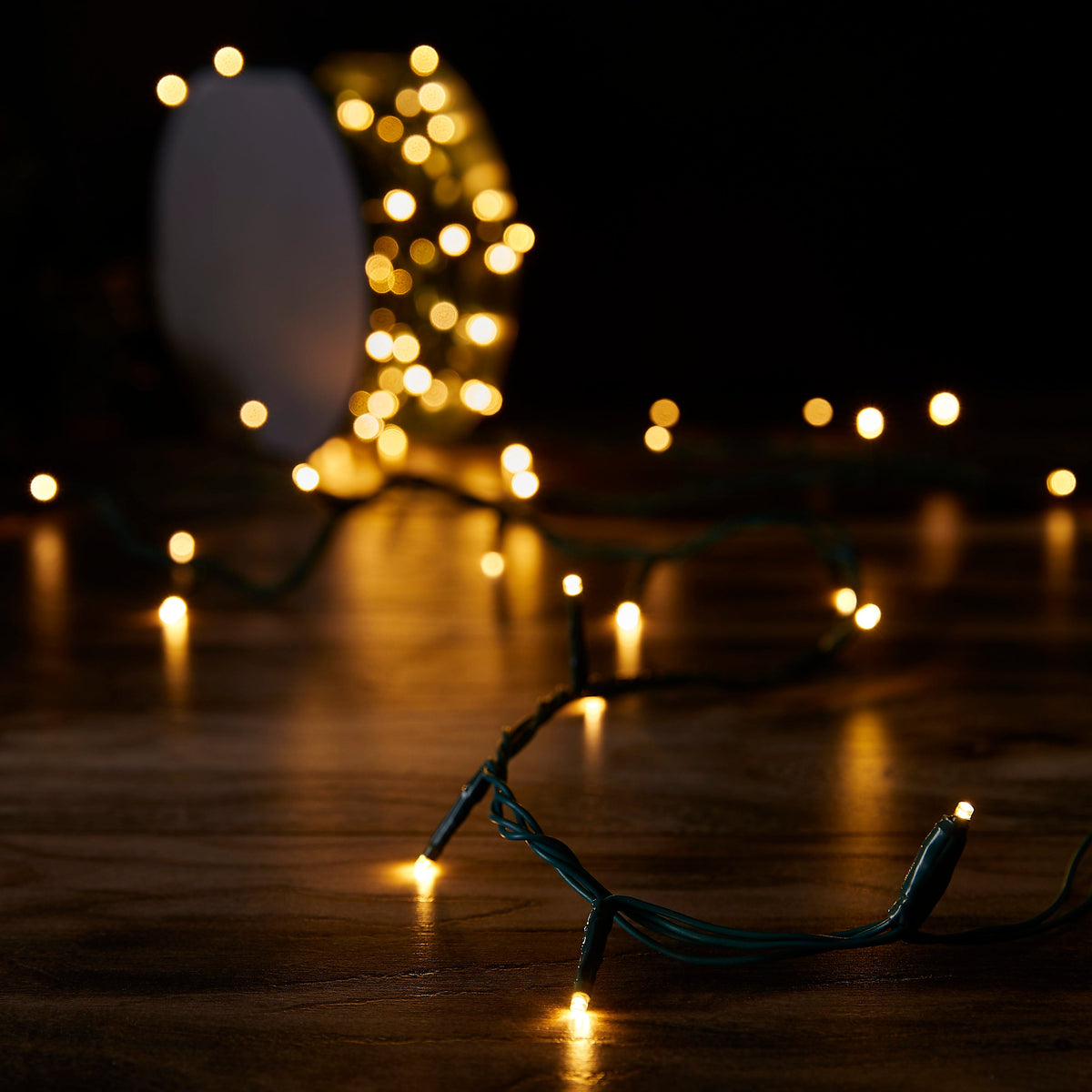 GE StayBright 250-Count 51.8-ft Warm White LED Plug-In Christmas String Lights