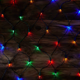 GE StayBright 6-ft x 8-ft Multicolor LED Mini Net Christmas Lights, 300 Count, Plug-In