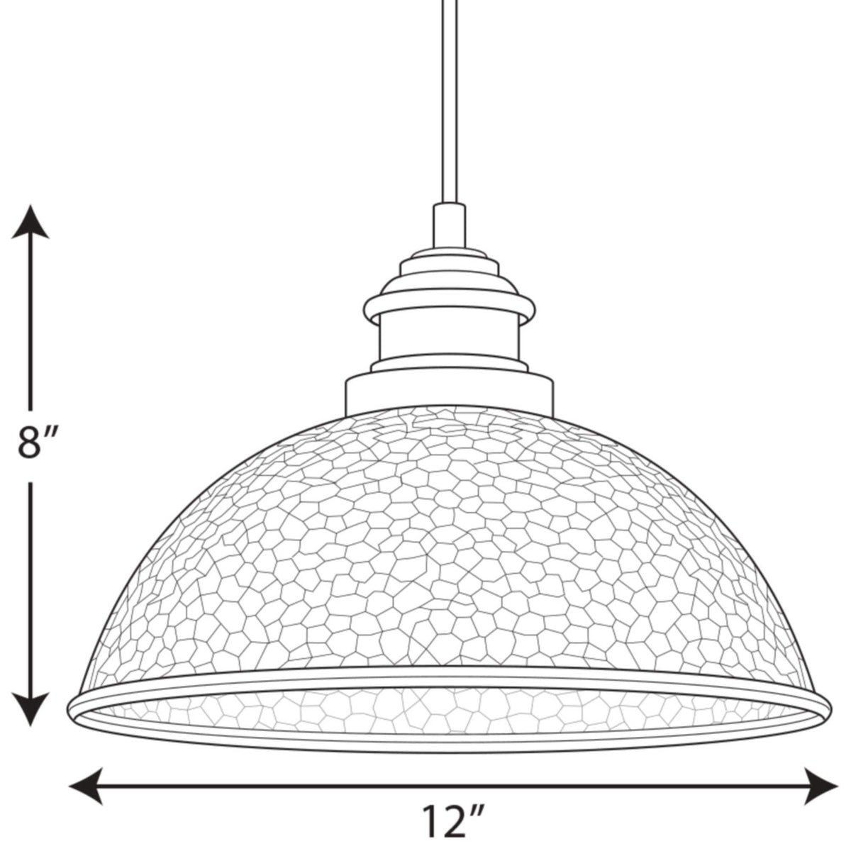 Progress Lighting Englewood Antique Bronze Farmhouse Dome Pendant Light, 12-in W x 8-in H