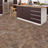 Perfection Floor Tile Sample – StoneCreek Collection Malta Stone/Satin Water-Resistant Stone-Look Interlocking Vinyl Tile