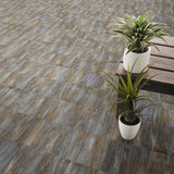 Perfection Floor Tile Stone Creek Collection Petrified Wood/Satin Vinyl Tile Sample