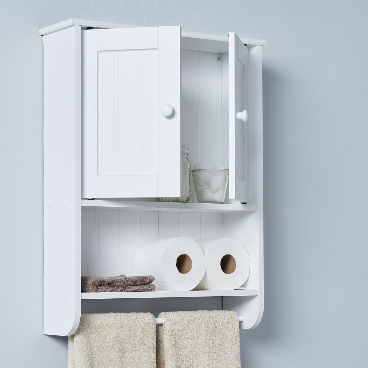Zenith Cottage 19.19-in x 25.63-in x 5.75-in White Bathroom Wall Cabinet