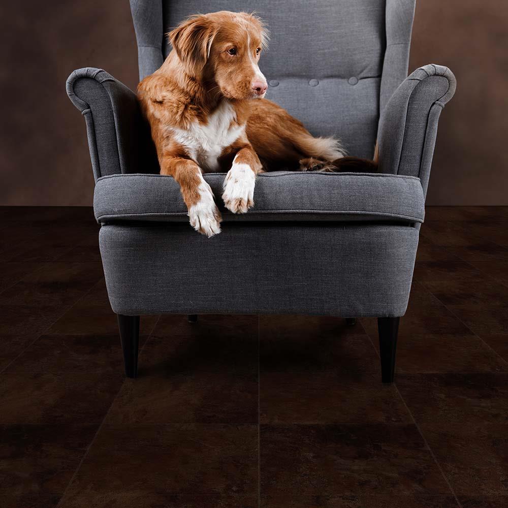 Perfection Floor Tile Stonecraft Collection Sedona Slate/Satin 20-in x 20-in Water-Resistant Interlocking Luxury Vinyl Flooring, 16.7-sq ft Carton