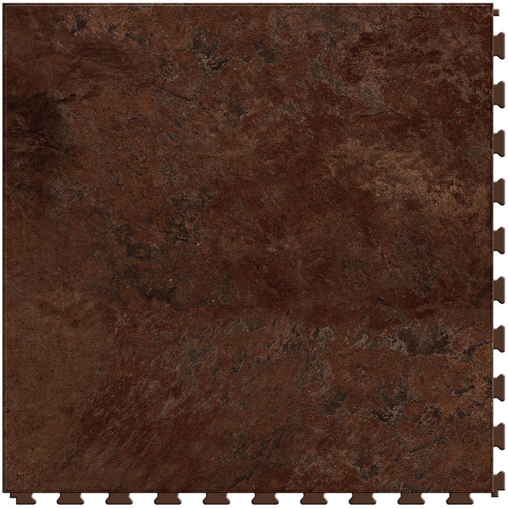 Perfection Floor Tile Stonecraft Collection Sedona Slate/Satin 20-in x 20-in Water-Resistant Interlocking Luxury Vinyl Flooring, 16.7-sq ft Carton