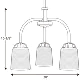 Progress Lighting West Village 3-Light Brushed Nickel Transitional Chandelier