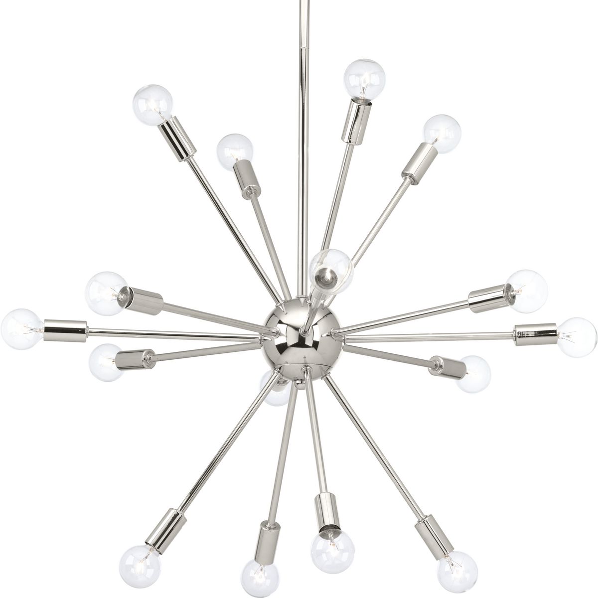 Progress Lighting Ion 16-Light Polished Nickel Modern/Contemporary Chandelier