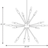 Progress Lighting Ion 16-Light Polished Nickel Modern/Contemporary Chandelier
