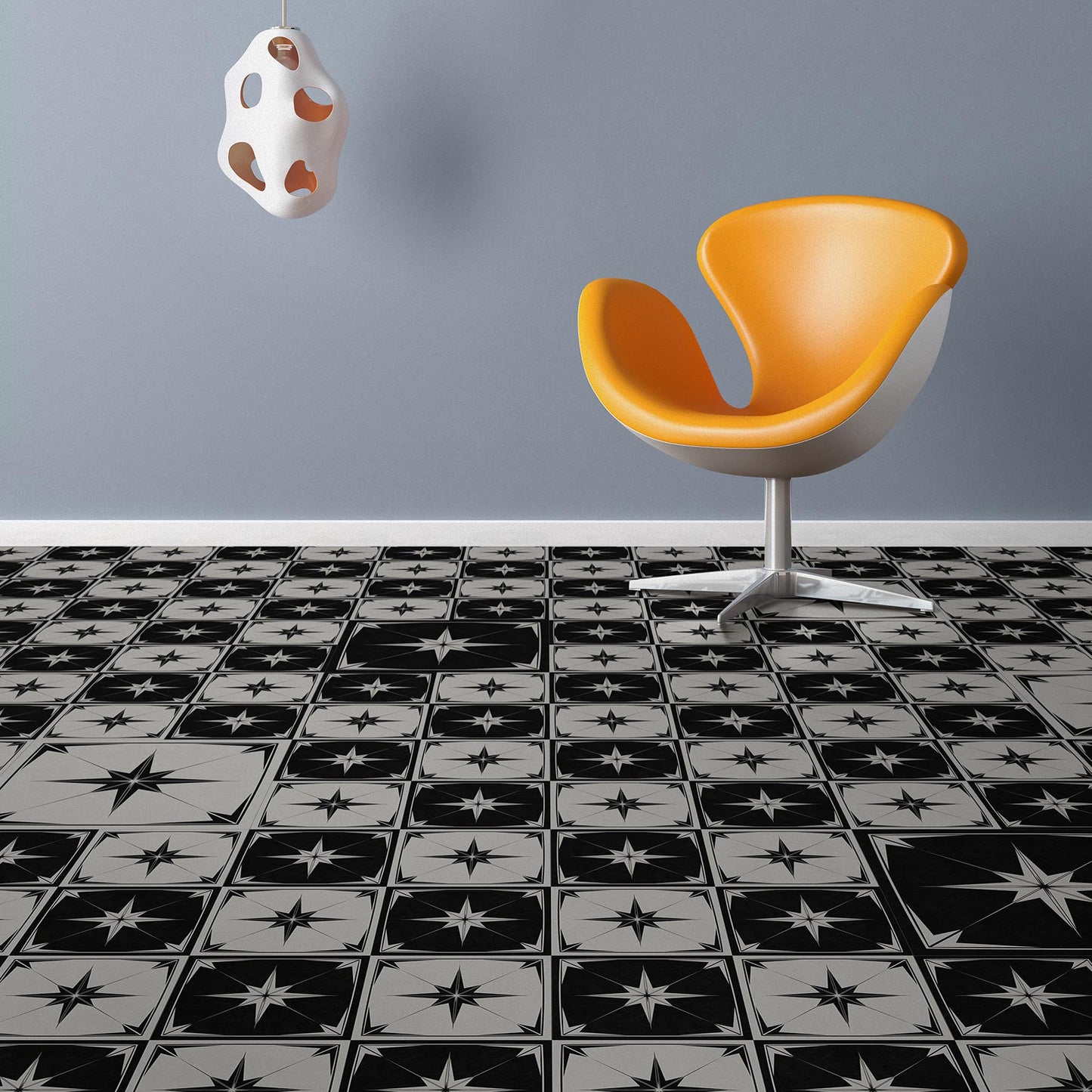 Perfection Floor Tile Geo Collection Astral Gray/Satin 20-in x 20-in Water-Resistant Interlocking Luxury Vinyl Tile Flooring (16.7-sq ft/Carton)