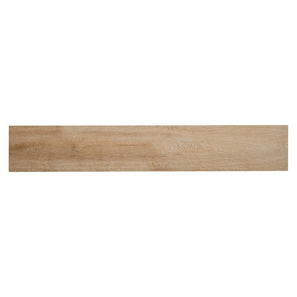 American Olean Pike Wood Brown 6-in x 36-in Glazed Porcelain Wood Look Floor and Wall Tile