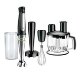MultiQuick MQ7077X SmartSpeed SS Immersion Hand Blender w/ 1.5 C Food Processor, Whisk, Masher and Beaker