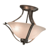 Portfolio 17.32-in Brushed Nickel Traditional Semi-flush Mount Light