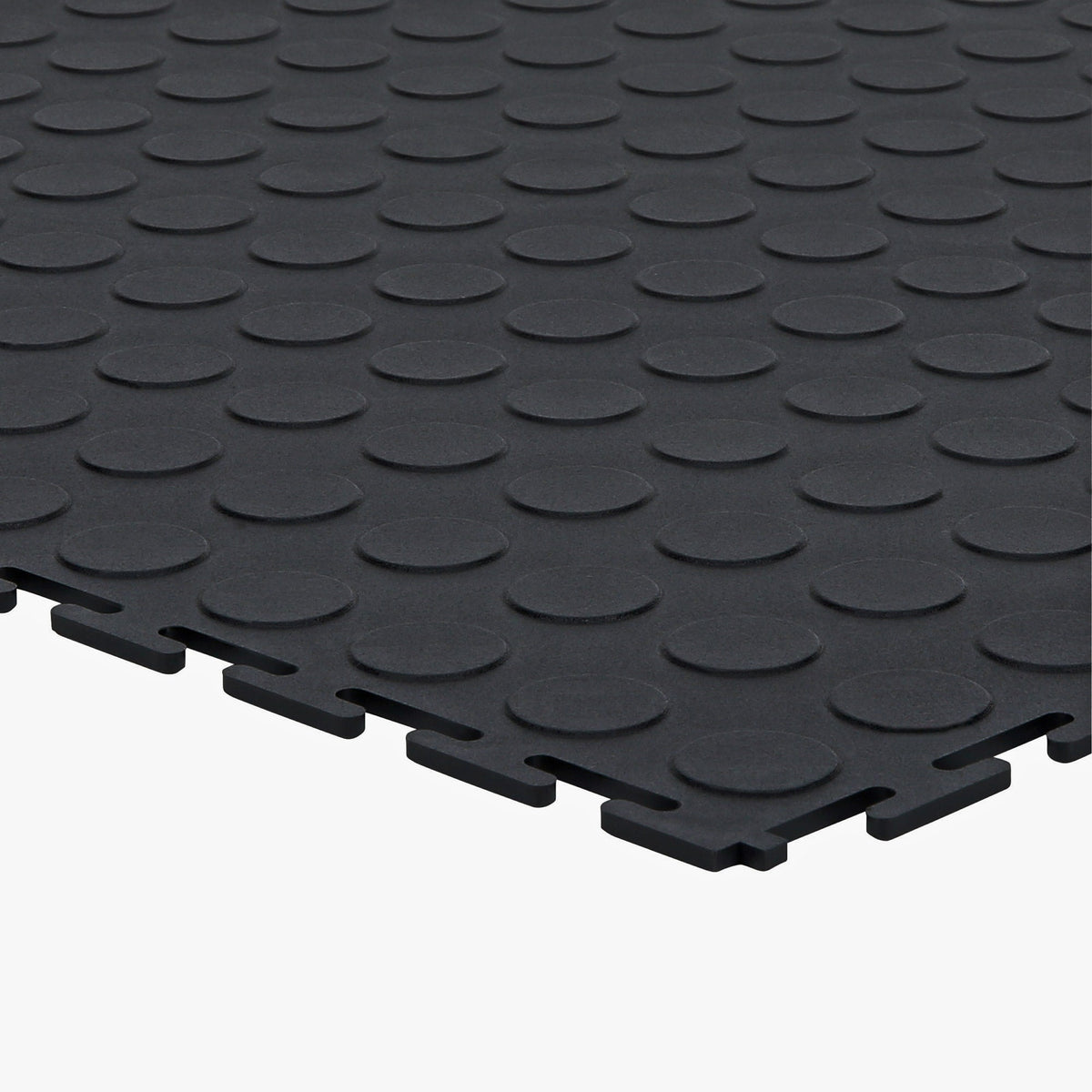 Blue Hawk 20.5-in x 20.5-in Black Coin PVC Plastic Tile Multipurpose Flooring
