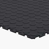 Blue Hawk 20.5-in x 20.5-in Black Coin PVC Plastic Tile Multipurpose Flooring