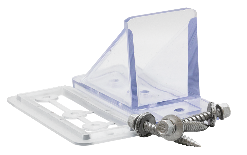 STINGER Snow Guard 50ct 1.5-in x 4-in Clear Polycarbonate Pad-Style Roof Snow Guard