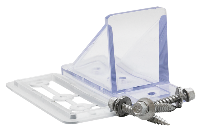 STINGER Snow Guard 50ct 1.5-in x 4-in Clear Polycarbonate Pad-Style Roof Snow Guard