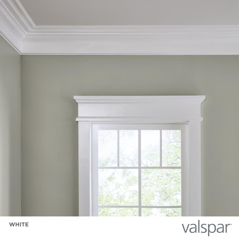 Valspar The Perfect White Semi-Gloss 100% Acrylic Latex Paint + Primer, Interior/Exterior, 1-Gallon (128-fl oz)