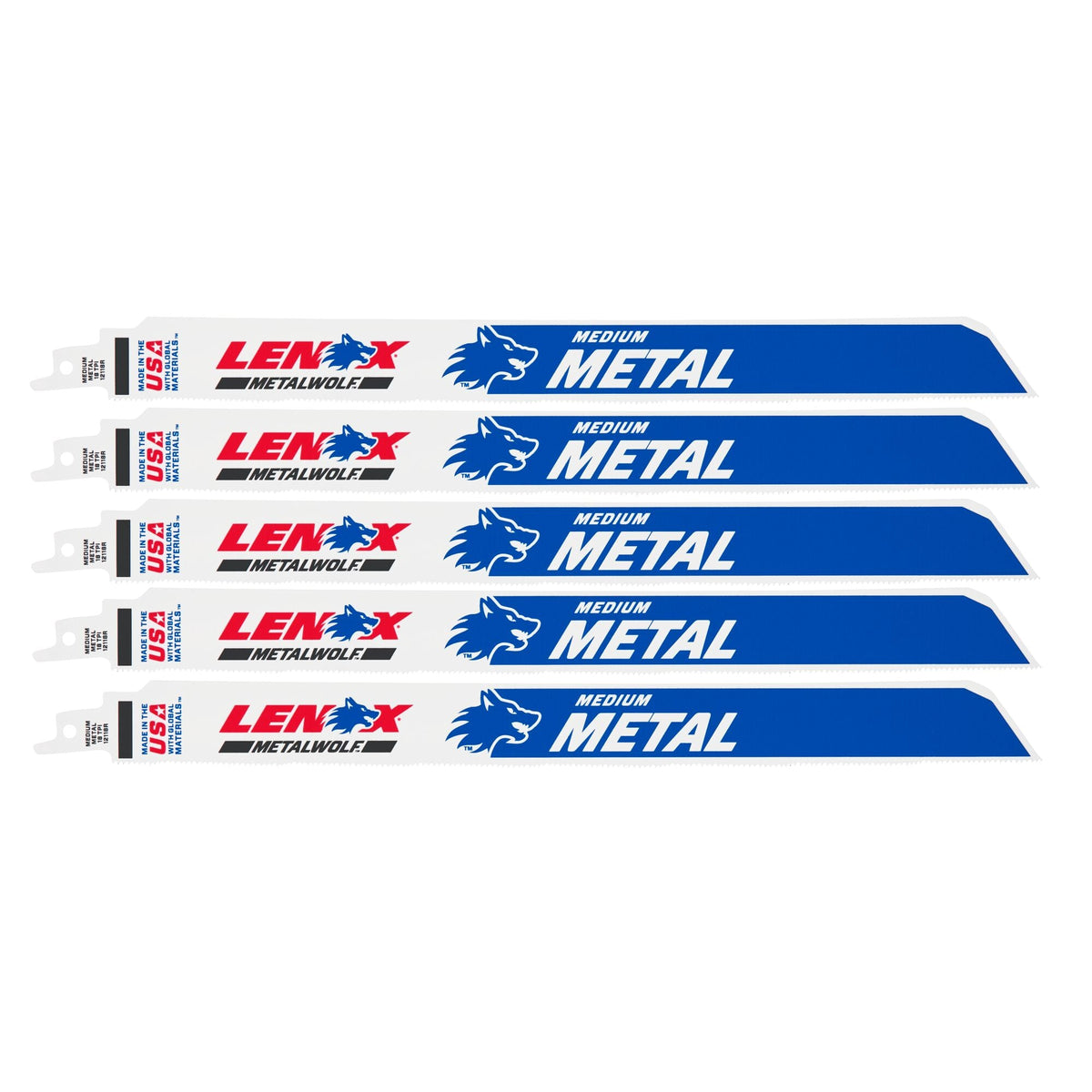 LENOX 5-Pack 12-in 18-TPI Bi-Metal Reciprocating Saw Blades
