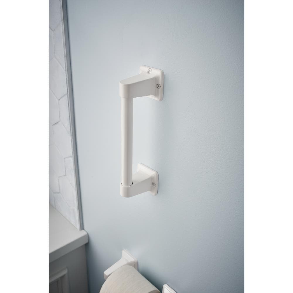 DELTA 9-in White Wall Mount ADA Compliant Grab Bar, 300-lb Capacity
