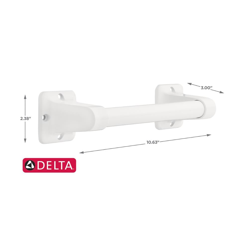 DELTA 9-in White Wall Mount ADA Compliant Grab Bar, 300-lb Capacity
