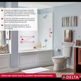 DELTA 18-in Stainless Steel Wall Mount ADA Compliant Grab Bar