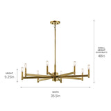Kichler Erzo 8-Light Modern/Contemporary Chandelier