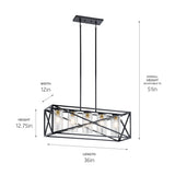 Kichler Moorgate 5-Light Black Farmhouse Cage Chandelier