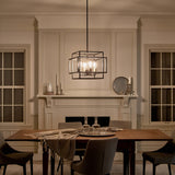 Kichler Taubert 4-Light Black Mid-century Geometric Medium Hanging Pendant Light