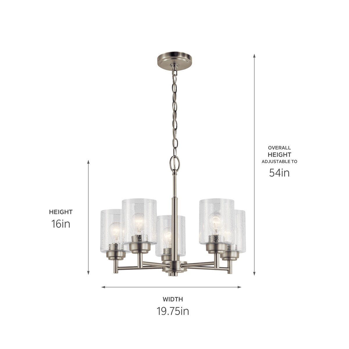 Kichler Winslow 5-Light Antique Bronze Modern/Contemporary Chandelier