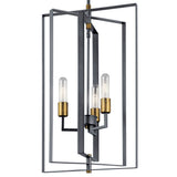 Kichler Taubert 3-Light Black Mid-century Geometric Large Hanging Pendant Light