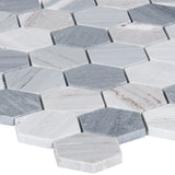 Satori Palissandro 12-in x 12-in Polished Natural Stone Look Hexagon Mosaic Floor and Wall Tile (0.96-sq. ft/ Piece)