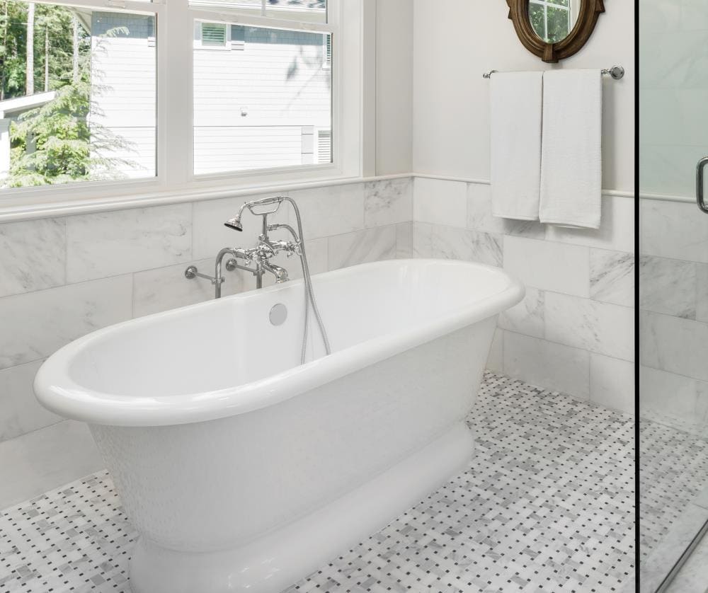 Satori Bianco Dolomite Polished 5/8-in x 12-in Natural Stone Marble Look Pencil Wall Tile (0.04-sq ft per Piece)