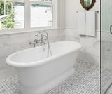 Satori Bianco Dolomite Polished 5/8-in x 12-in Natural Stone Marble Look Pencil Wall Tile (0.04-sq ft per Piece)