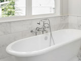 Satori Bianco Dolomite Polished 5/8-in x 12-in Natural Stone Marble Look Pencil Wall Tile (0.04-sq ft per Piece)