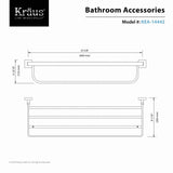 Kraus Bathroom Accessories – Bath Towel Rack with Towel Bar, Brushed Nickel, 25.25 in.