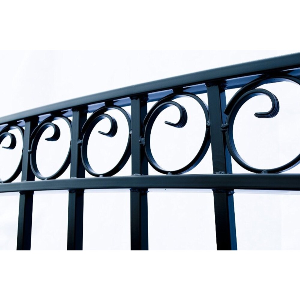 ALEKO 14-ft x 6-ft Black Galvanized Steel Driveway Gate