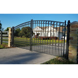 ALEKO 14-ft x 6-ft Black Galvanized Steel Driveway Gate