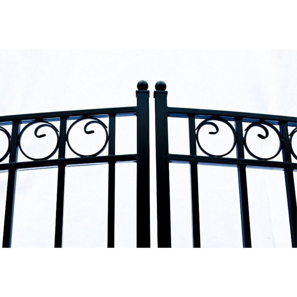 ALEKO 14-ft x 6-ft Black Galvanized Steel Driveway Gate