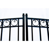 ALEKO 14-ft x 6-ft Black Galvanized Steel Driveway Gate